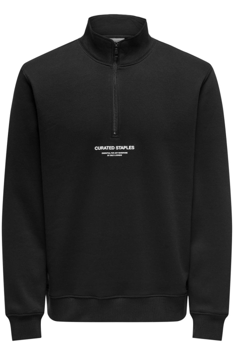 Only & Sons onscurated reg half zip sweat
